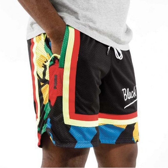 MENS PUMA BLACK FIVES BASKETBALL SHORTS - Picture 3 of 11